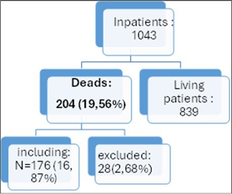 Flow chart for deceased patients